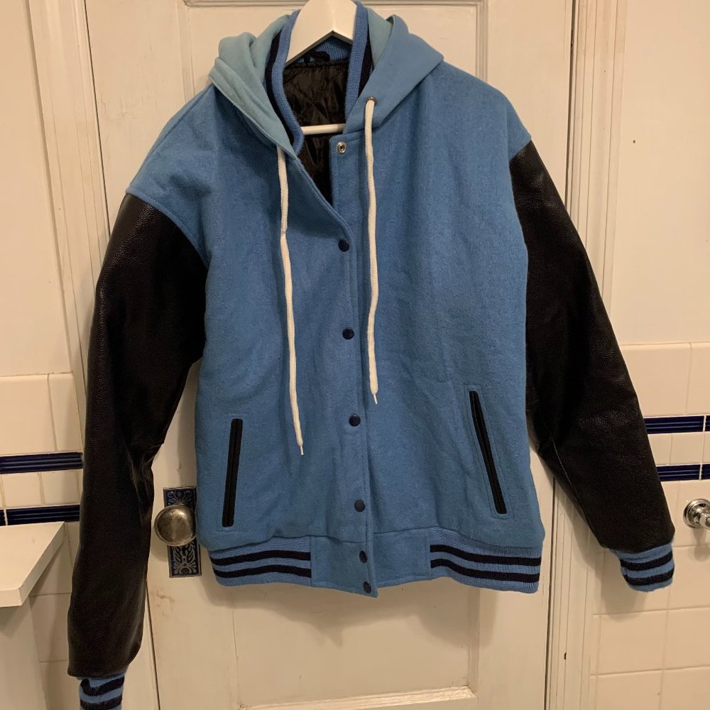Varsity Wool and Faux Leather Jacket
